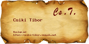 Csiki Tibor névjegykártya