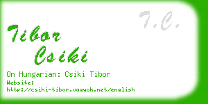 tibor csiki business card